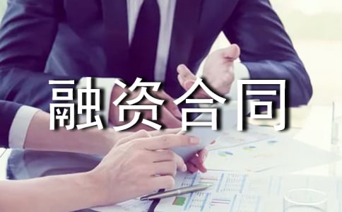 标准融资合同协议书